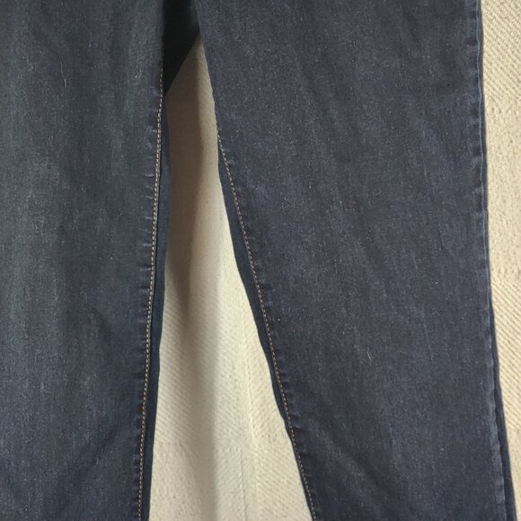 Faded Glory Dark Wash Cotton Poly Rayon Span Mid Rise Stretch Slim Jeans Sz 14A - Picture 5 of 16